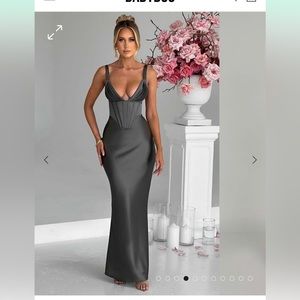 Babyboo SHAE MAXI DRESS - CHARCOAL.